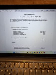 Haushaltssatzung der Gemeinde Nuthetal